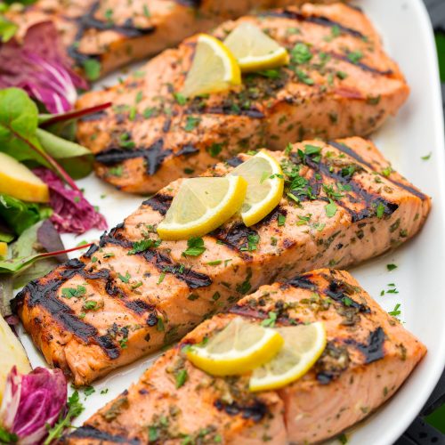 Order Grilled Lemon Salmon food online from Canyon Cafe store, Saint Louis on bringmethat.com