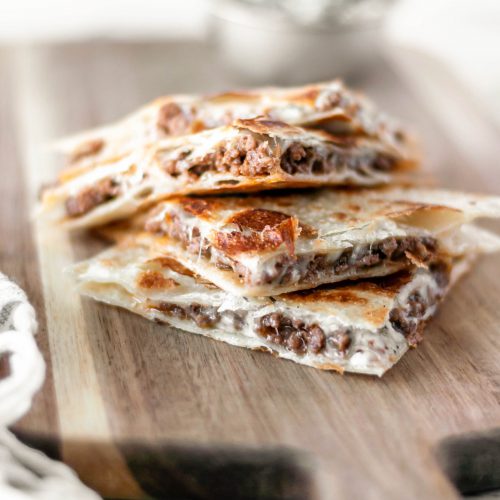 Order Black & Blue Quesadilla food online from Canyon Cafe store, Saint Louis on bringmethat.com