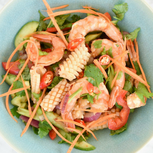 Order Yum Salad (Beef Or Shrimp Or Squid) food online from Thai Gai Yang Cafe store, Saint Louis on bringmethat.com