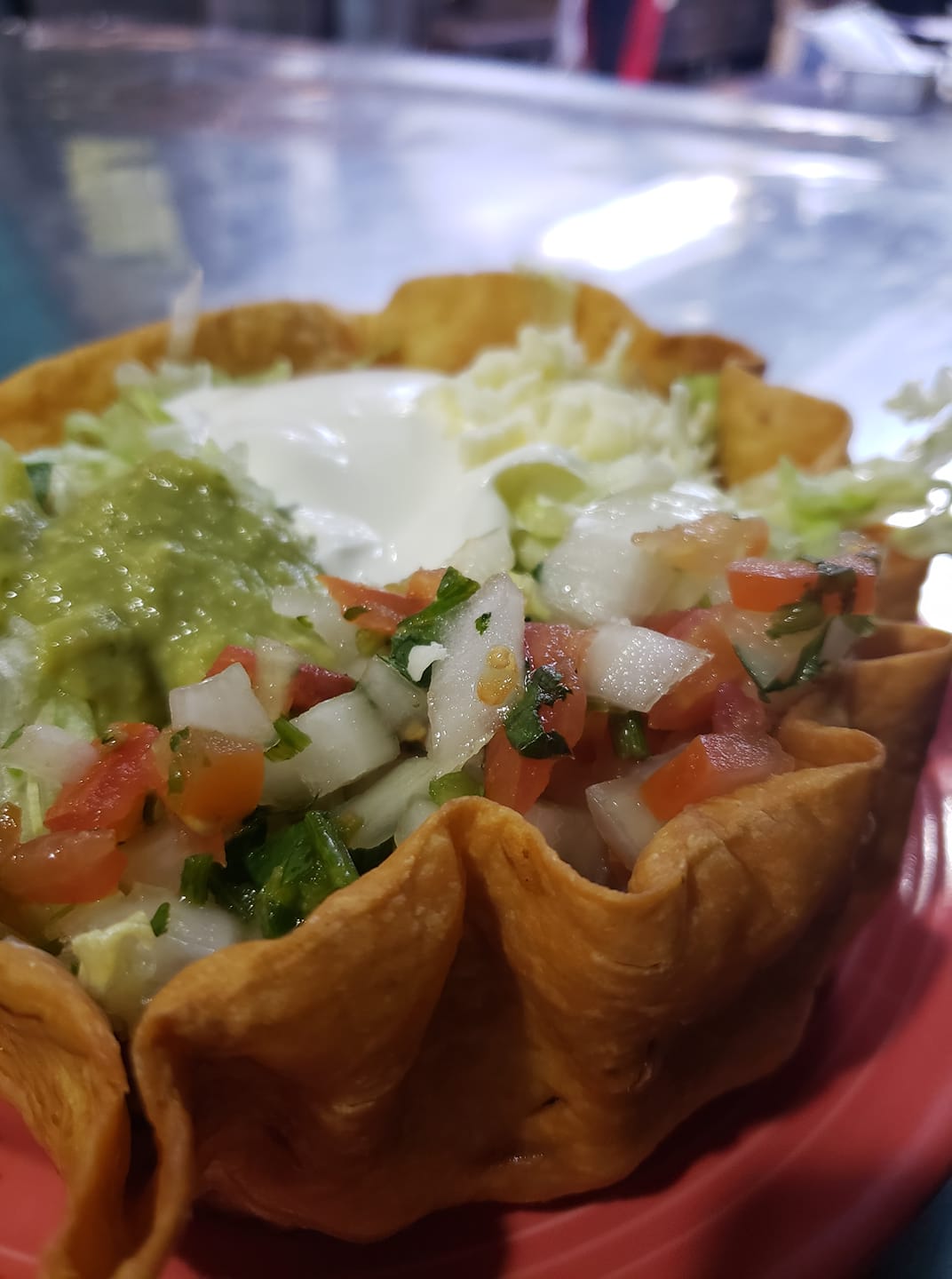 Order Fajita Taco Salad food online from El Rodeo store, Bolivar on bringmethat.com
