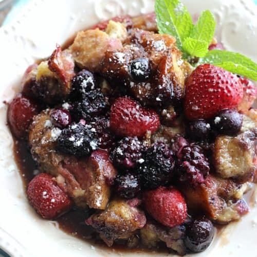 Order Wild Berry French Toast food online from Central Station Grill store, Starkville on bringmethat.com