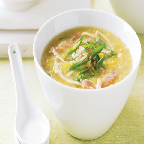 Order Chicken Corn Soup food online from China Shanghai Chinese Restaurant store, Fairfax on bringmethat.com