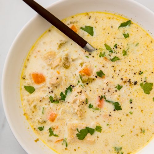 Order Chicken Rice Soup (For 2) food online from China Shanghai Chinese Restaurant store, Fairfax on bringmethat.com