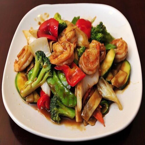 Order Shrimp with Mixed Vegetables food online from China Shanghai Chinese Restaurant store, Fairfax on bringmethat.com