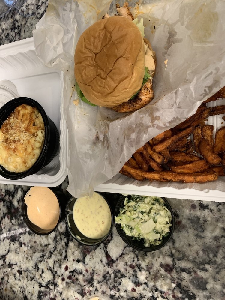 Order BLACKENED SALMON SANDWICH food online from Village Tavern store, Greensboro on bringmethat.com