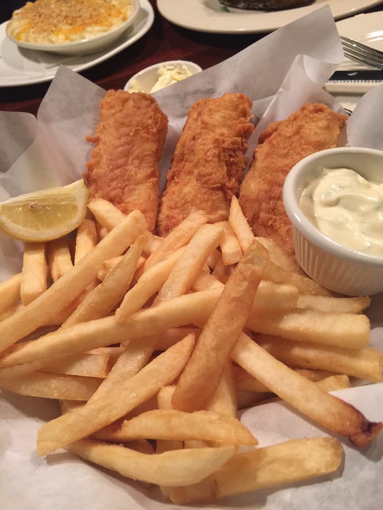 Order FISH AND CHIPS food online from Village Tavern store, Greensboro on bringmethat.com