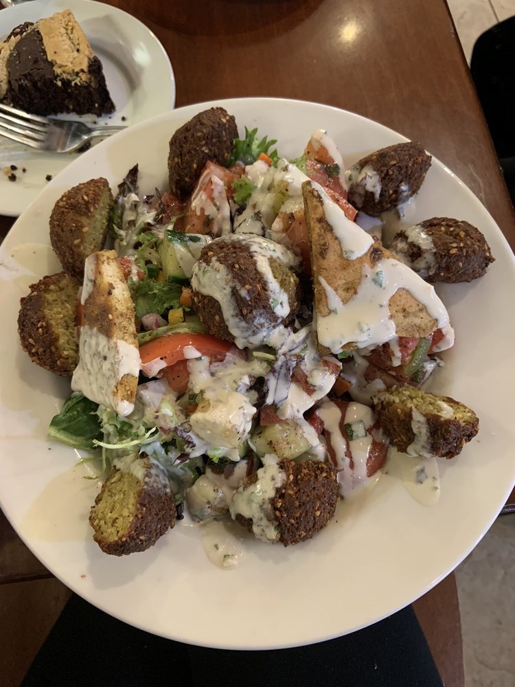 Order Falafel Salad food online from Mediterranean Deli, Bakery, and Catering store, Chapel Hill on bringmethat.com