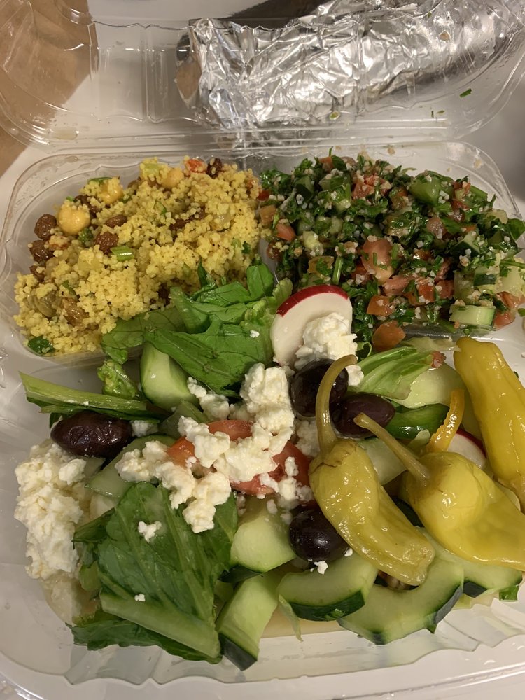 Order Trio Grilled Chicken Salad food online from Mediterranean Deli, Bakery, and Catering store, Chapel Hill on bringmethat.com