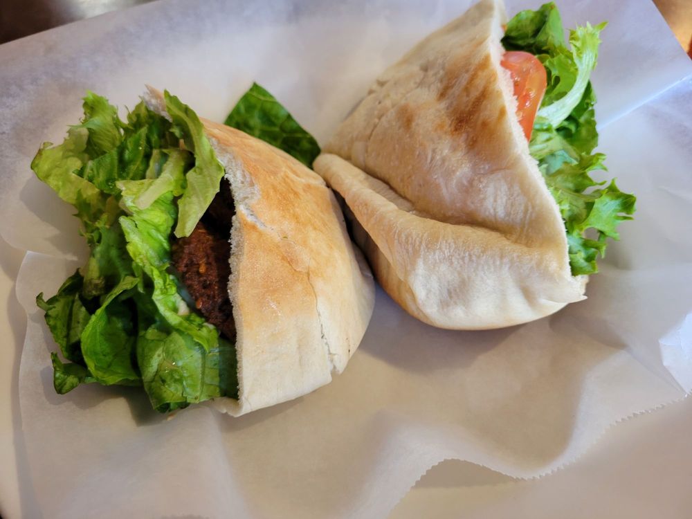 Order Falafel Pita food online from Mediterranean Deli, Bakery, and Catering store, Chapel Hill on bringmethat.com
