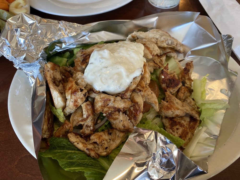 Order Chicken Gyro food online from Mediterranean Deli, Bakery, and Catering store, Chapel Hill on bringmethat.com