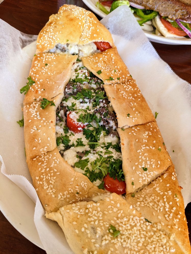 Order Lamb Fatayer food online from Mediterranean Deli, Bakery, and Catering store, Chapel Hill on bringmethat.com