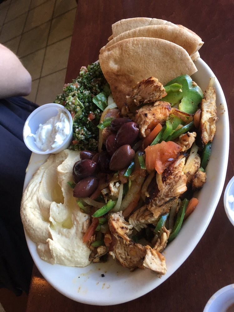 Order Grilled Chicken Platter food online from Mediterranean Deli, Bakery, and Catering store, Chapel Hill on bringmethat.com