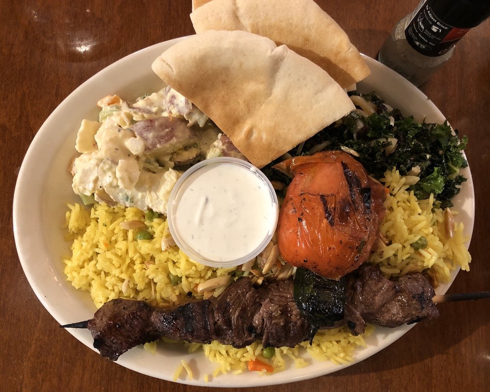 Order Beef Tenderloin Kebob food online from Mediterranean Deli, Bakery, and Catering store, Chapel Hill on bringmethat.com
