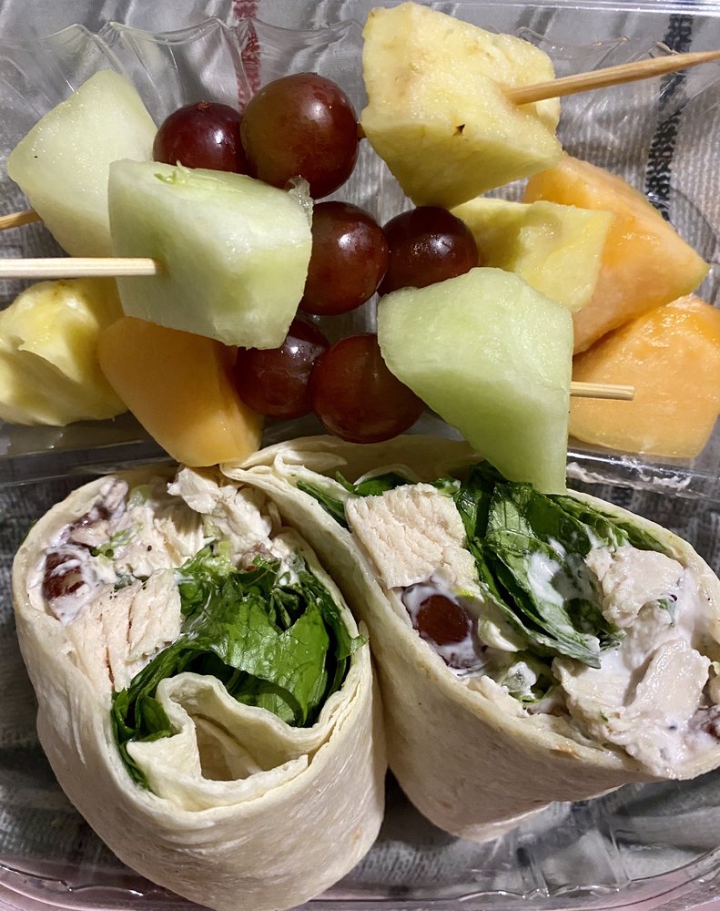 Order Yasmeen Chicken Salad Wrap food online from Mediterranean Deli, Bakery, and Catering store, Chapel Hill on bringmethat.com