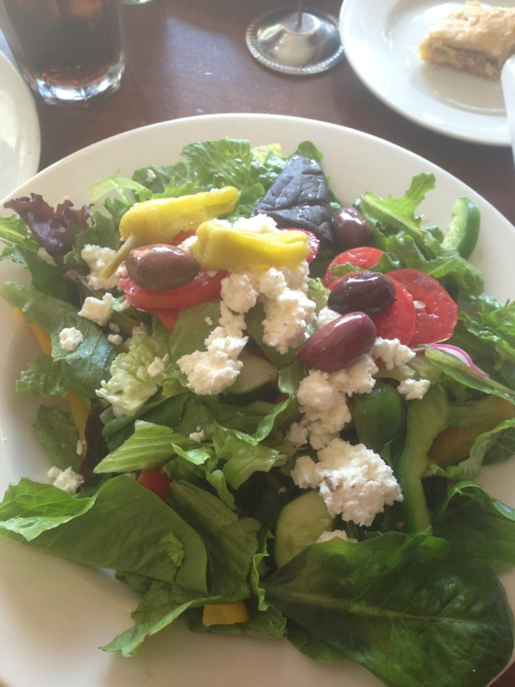 Order Greek Salad food online from Mediterranean Deli, Bakery, and Catering store, Chapel Hill on bringmethat.com