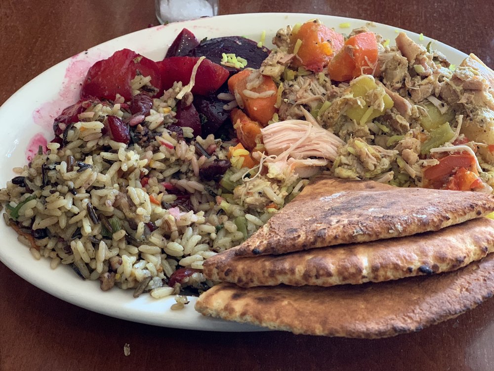 Order Moroccan Chicken food online from Mediterranean Deli, Bakery, and Catering store, Chapel Hill on bringmethat.com