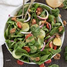 Order Spinach Salad food online from New Brother's Pizza store, Fishersville on bringmethat.com