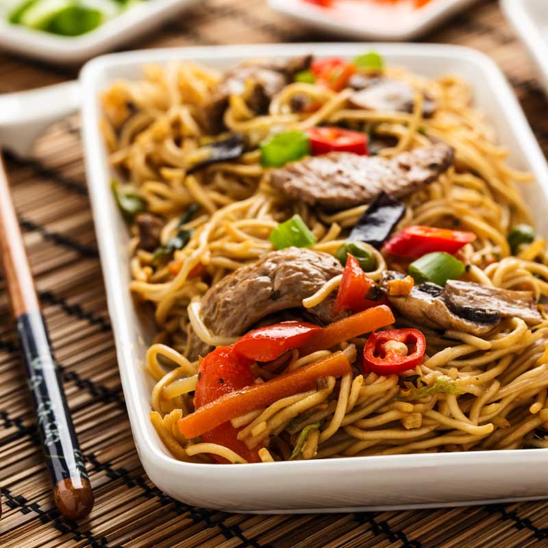 Order Beef Lo Mein food online from China King Restaurant store, Wilmington on bringmethat.com