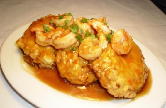 Order Shrimp Egg Foo Young food online from China King Restaurant store, Wilmington on bringmethat.com
