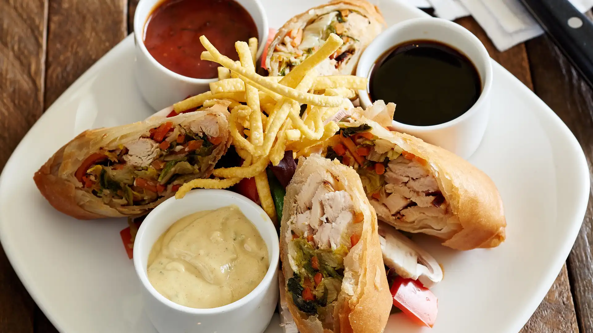 Order Spring Rolls food online from Village Tavern store, Winston Salem on bringmethat.com