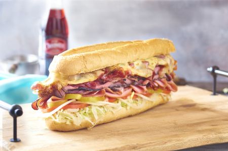 Order The Manhandler Sandwich food online from Famous Dave's store, Fargo on bringmethat.com