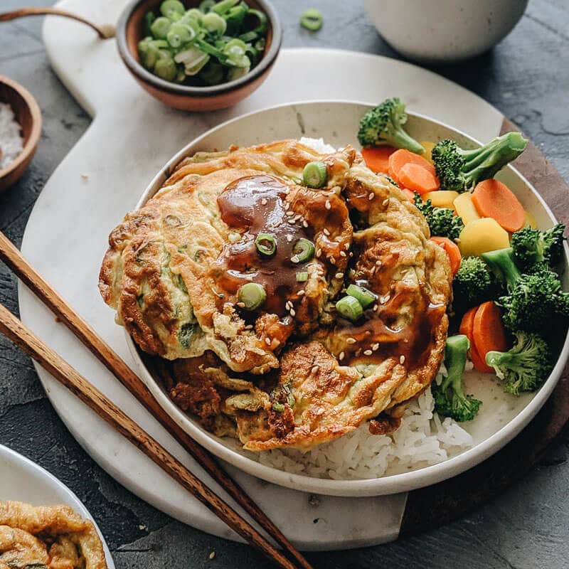 Order Vegetables Egg Foo Young food online from China Kitchen store, Middle River on bringmethat.com