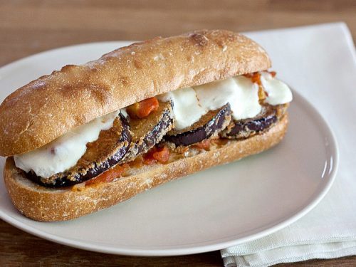 Order Eggplant Parmigiana food online from La Piazza Pizza & Italian Restaurant store, Grasonville on bringmethat.com
