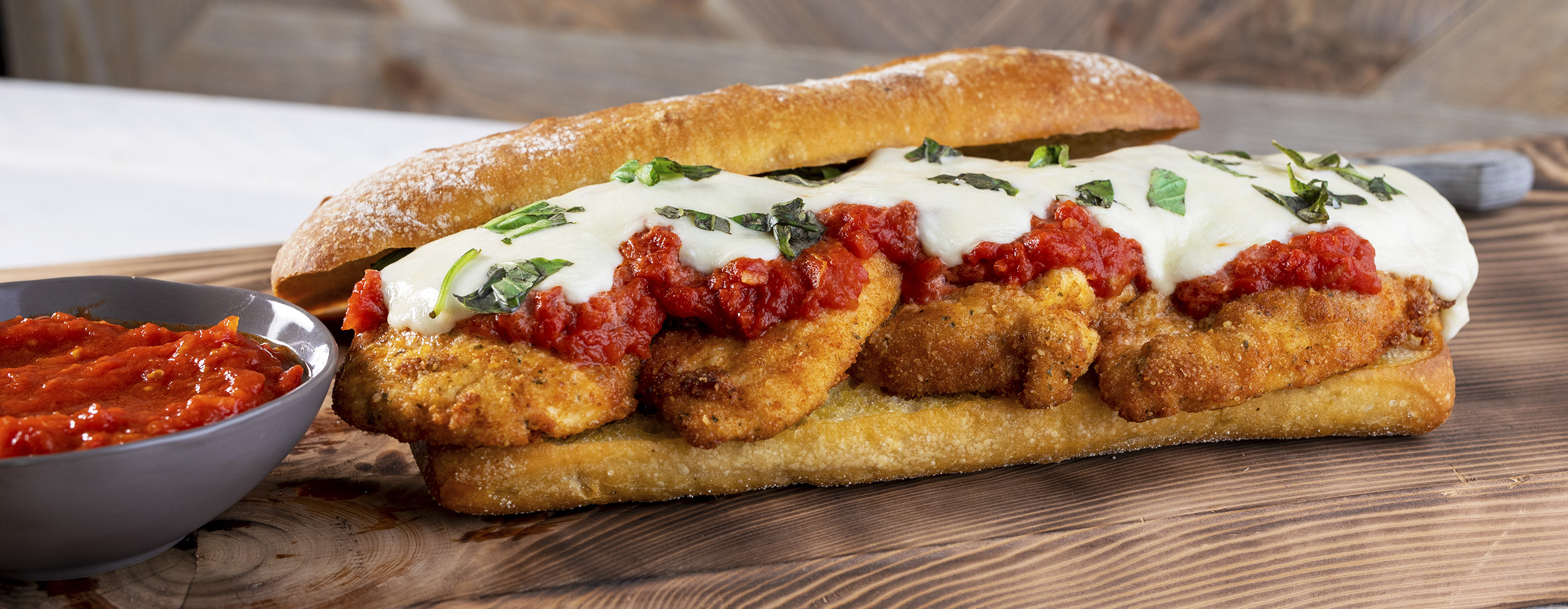Order Chicken Parmigiana food online from La Piazza Pizza & Italian Restaurant store, Grasonville on bringmethat.com