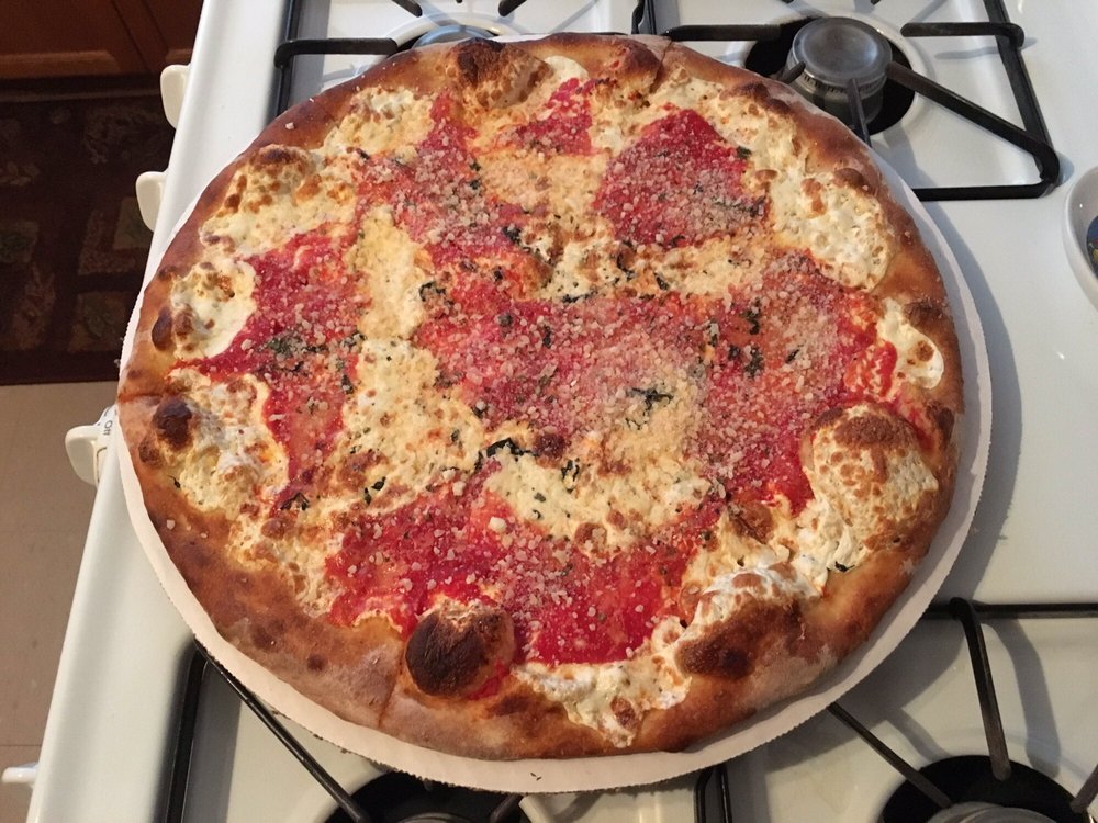 Order Cheese & Tomato Pie {Small Pie 14"} food online from Brooklyn's store, Ridgewood on bringmethat.com