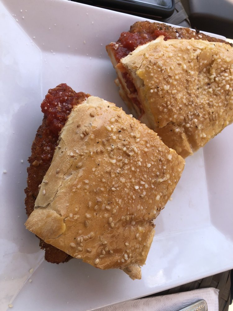 Order Chicken Parmigiana food online from Georgio's Village Cafe store, New Hartford on bringmethat.com