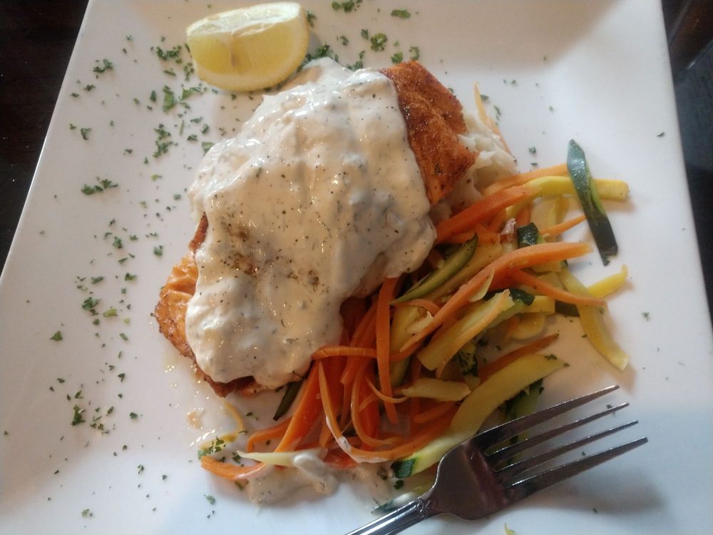 Order Cajun Blackened Salmon food online from Copper Bottom An American Grill & Bar store, Florida on bringmethat.com