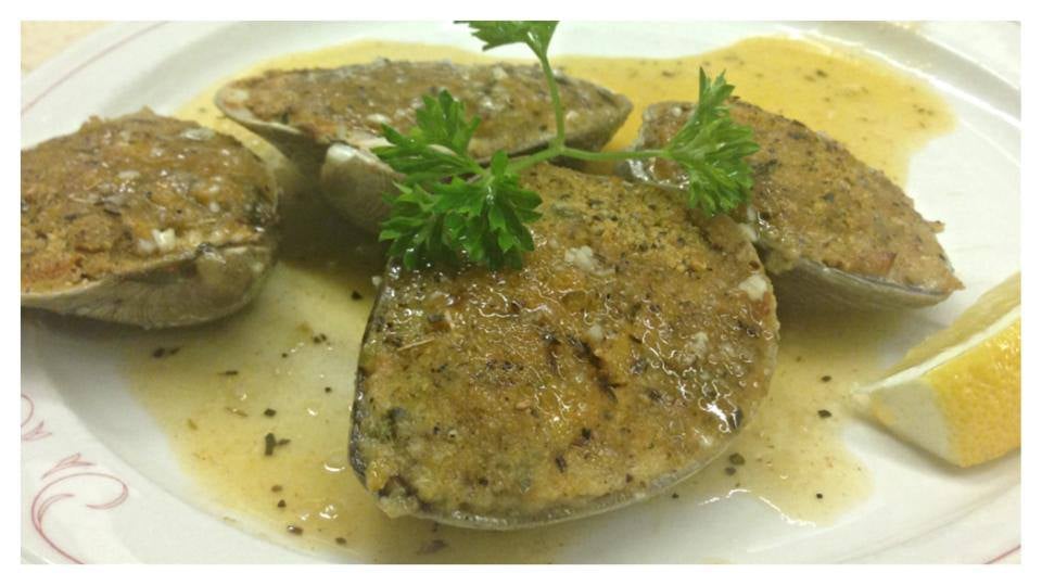 Order Baked Clams food online from Belluscios Restaurant store, Rye on bringmethat.com