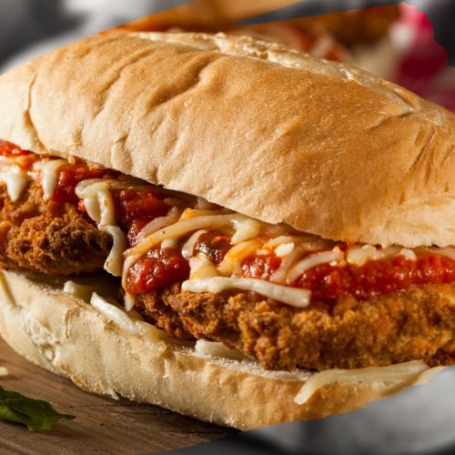 Order Chicken Parm Sub - 1/2 ￼ ￼￼ food online from Town Tavern store, Erin on bringmethat.com