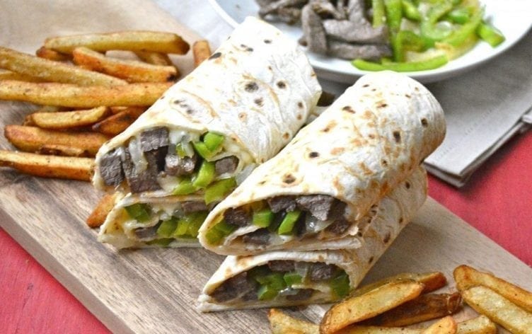 Order Steak and Cheese Wrap food online from Town Tavern store, Erin on bringmethat.com