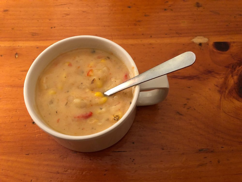 Order Shrimp and Roasted Corn Chowder food online from Schermerhorn's Seafood store, Holyoke on bringmethat.com