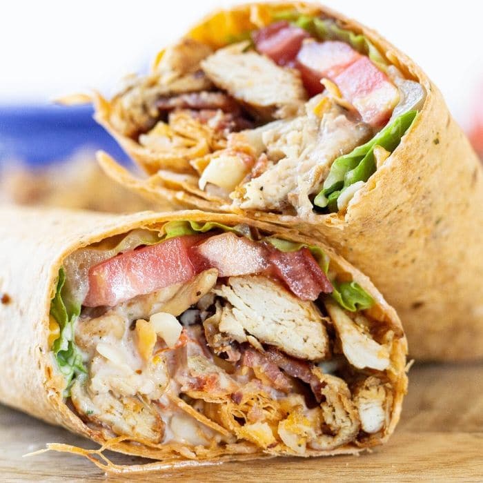 Order Chicken Club Wrap food online from Backdraft Restaurant store, Lake Ariel on bringmethat.com