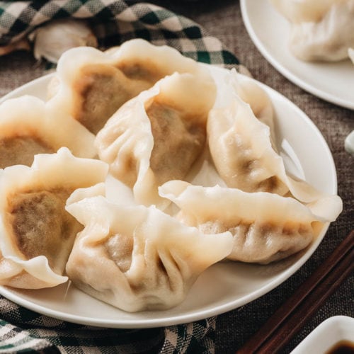 Order Fried Or Steamed Dumplings (8) food online from China Moon store, Allentown on bringmethat.com