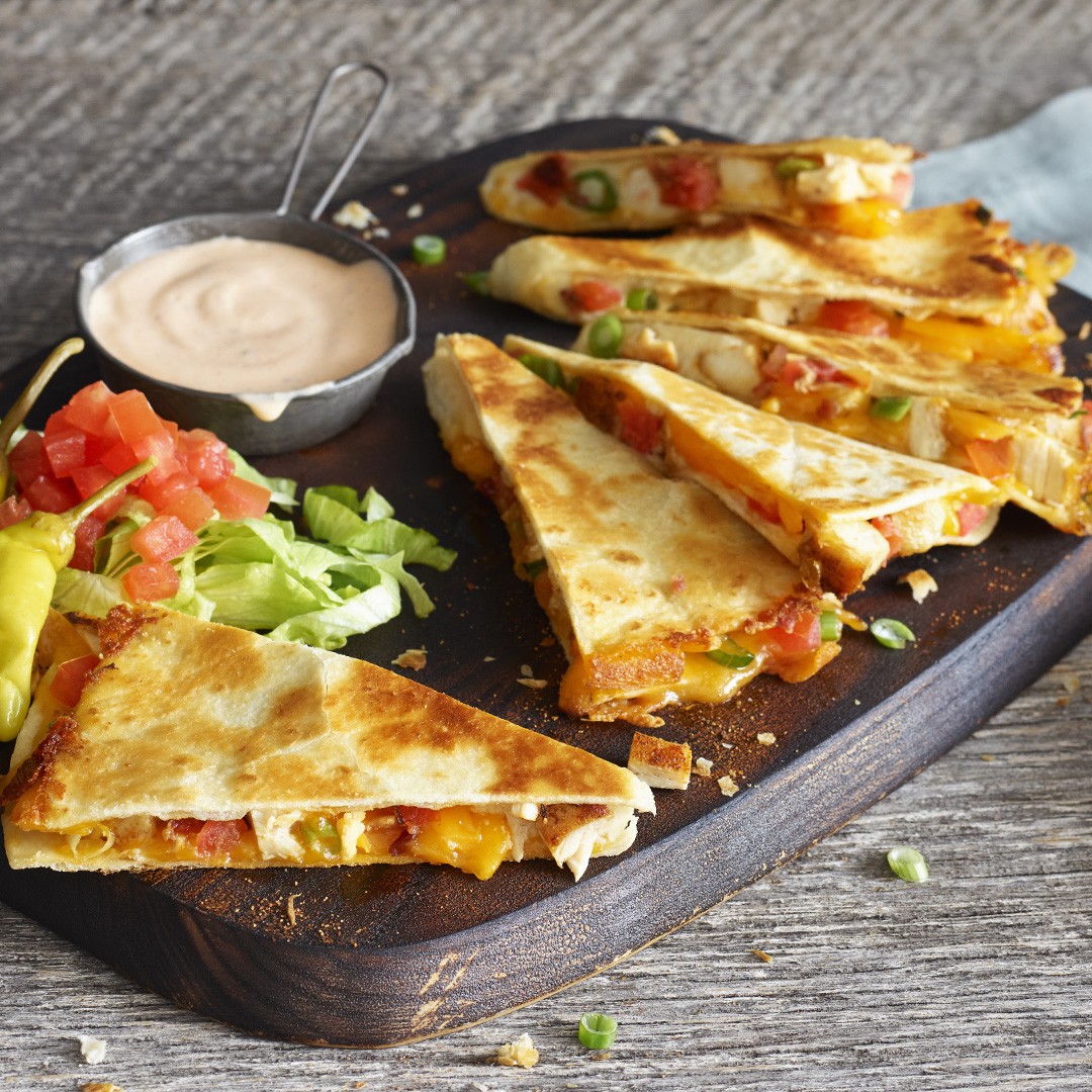 Order Chicken Quesadilla food online from Lake Pizza & Restaurant store, Webster on bringmethat.com