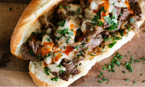Order Steak Tip Sub food online from Kingston House of Pizza store, Kingston on bringmethat.com