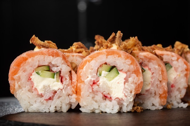 Order *R37. Baked Salmon Maki (New)   food online from Peking Tokyo store, Lebanon on bringmethat.com