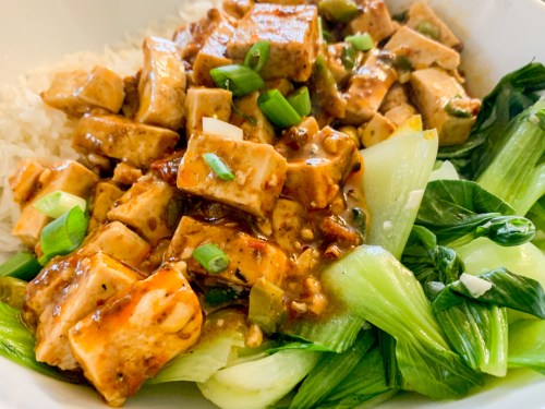 Order Szechuan Spicy Tofu with Pork  food online from Peking Tokyo store, Lebanon on bringmethat.com