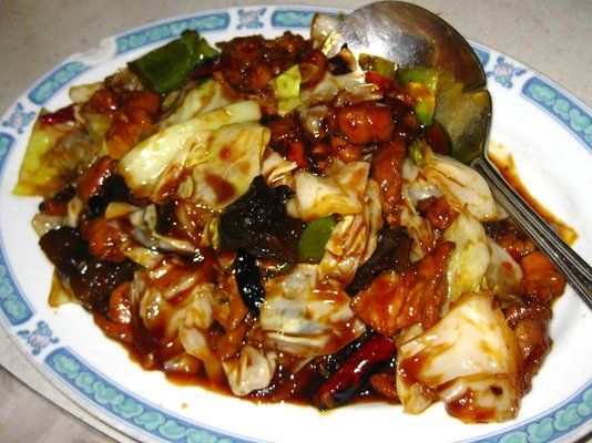 Order 18. Spicy Double Cooked Pork with Cabbage food online from Peking Tokyo store, Lebanon on bringmethat.com