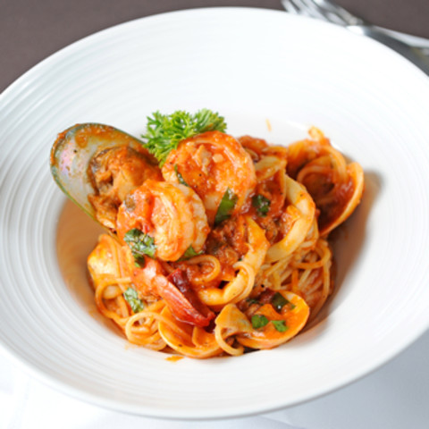 Order Seafood Marinara Over Linguini food online from Papa Joe's Wrap Shack store, Bristol on bringmethat.com