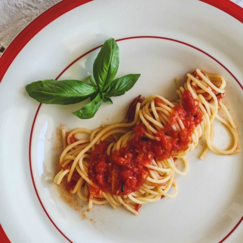 Order Spaghetti w/ Tomato Sauce food online from Papa Joe's Wrap Shack store, Bristol on bringmethat.com