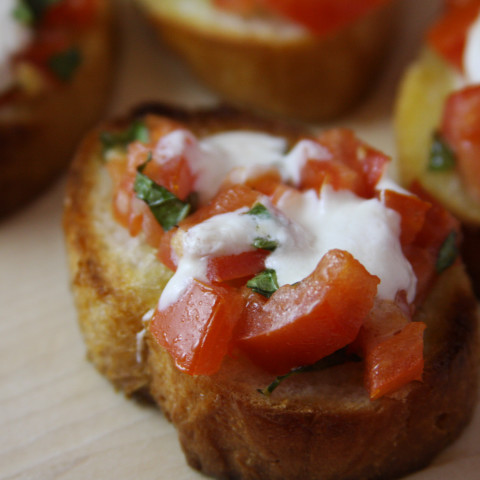 Order Bruschetta w/ Fresh Mozzarella food online from Papa Joe's Wrap Shack store, Bristol on bringmethat.com