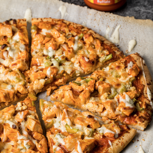 Order Buffalo Chicken Pizza food online from 2 Guys & A Pie Pizzeria store, Bonaire on bringmethat.com