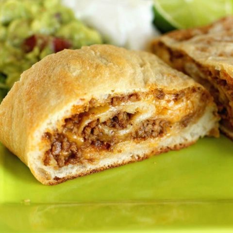 Order 3-Amigos Taco Calzone food online from 2 Guys & A Pie Pizzeria store, Bonaire on bringmethat.com