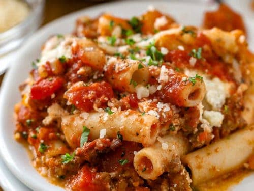 Order Baked Ziti food online from 2 Guys & A Pie Pizzeria store, Bonaire on bringmethat.com