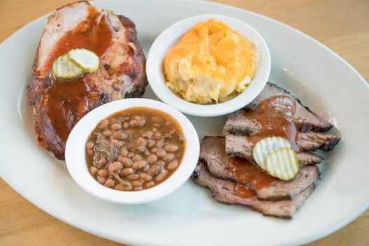 Order Mr. Jim's Combo Plate food online from Jim 'N Nick's Bar-B-Q store, Cordova on bringmethat.com