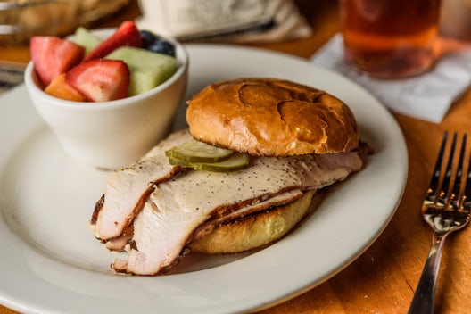 Order Smoked Turkey Breast with Morgan Co. White Sauce (1 Trimming) food online from Jim 'N Nick's Bar-B-Q store, Cordova on bringmethat.com